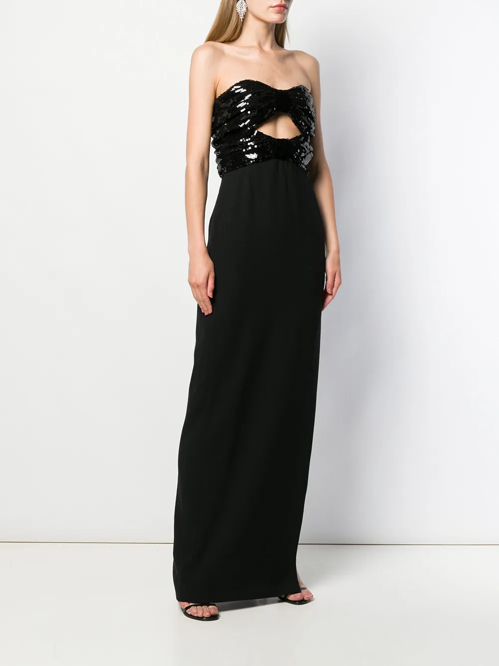 Saint Laurent Sequin Embellished Evening Gown