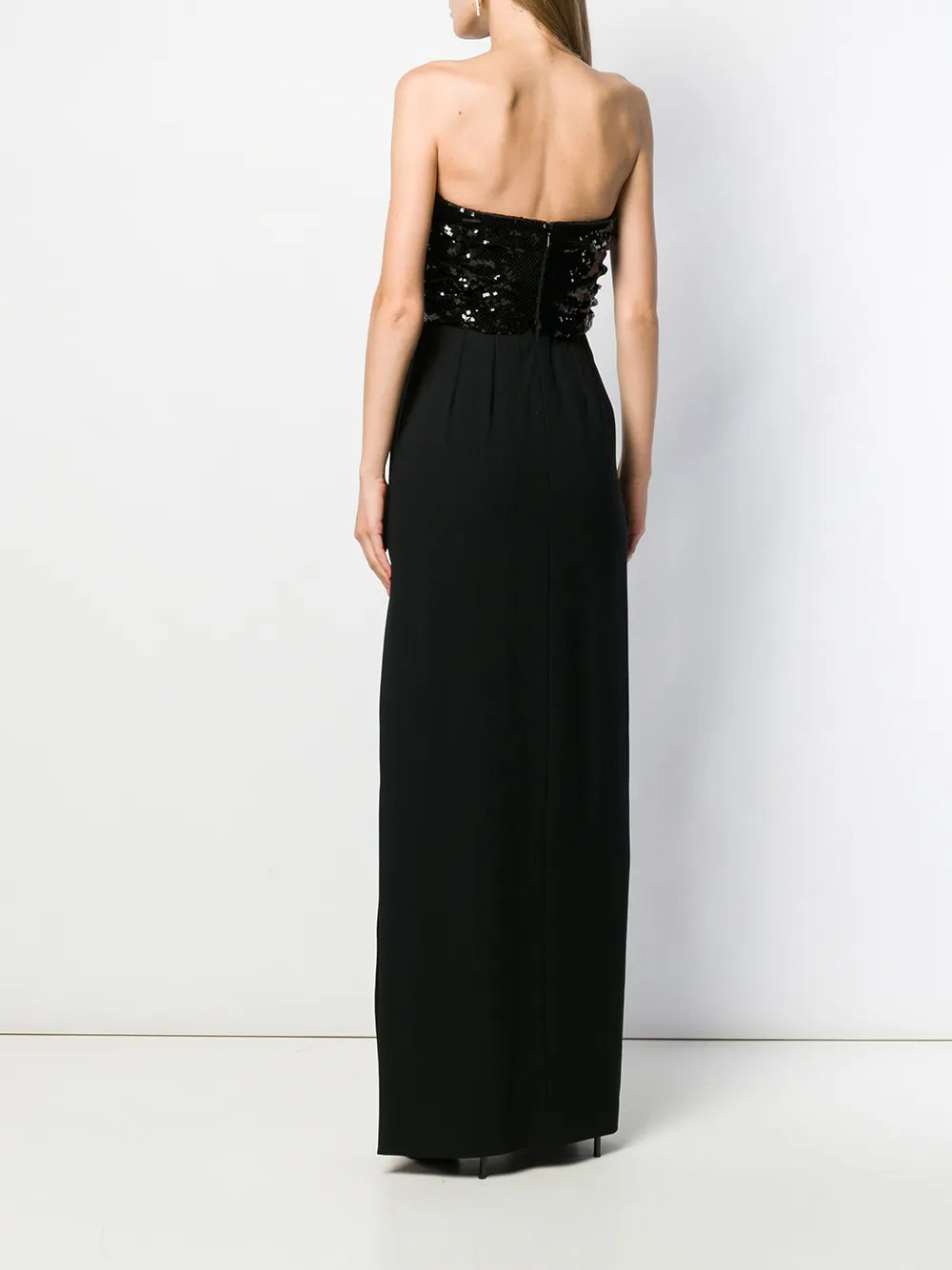 Saint Laurent Sequin Embellished Evening Gown