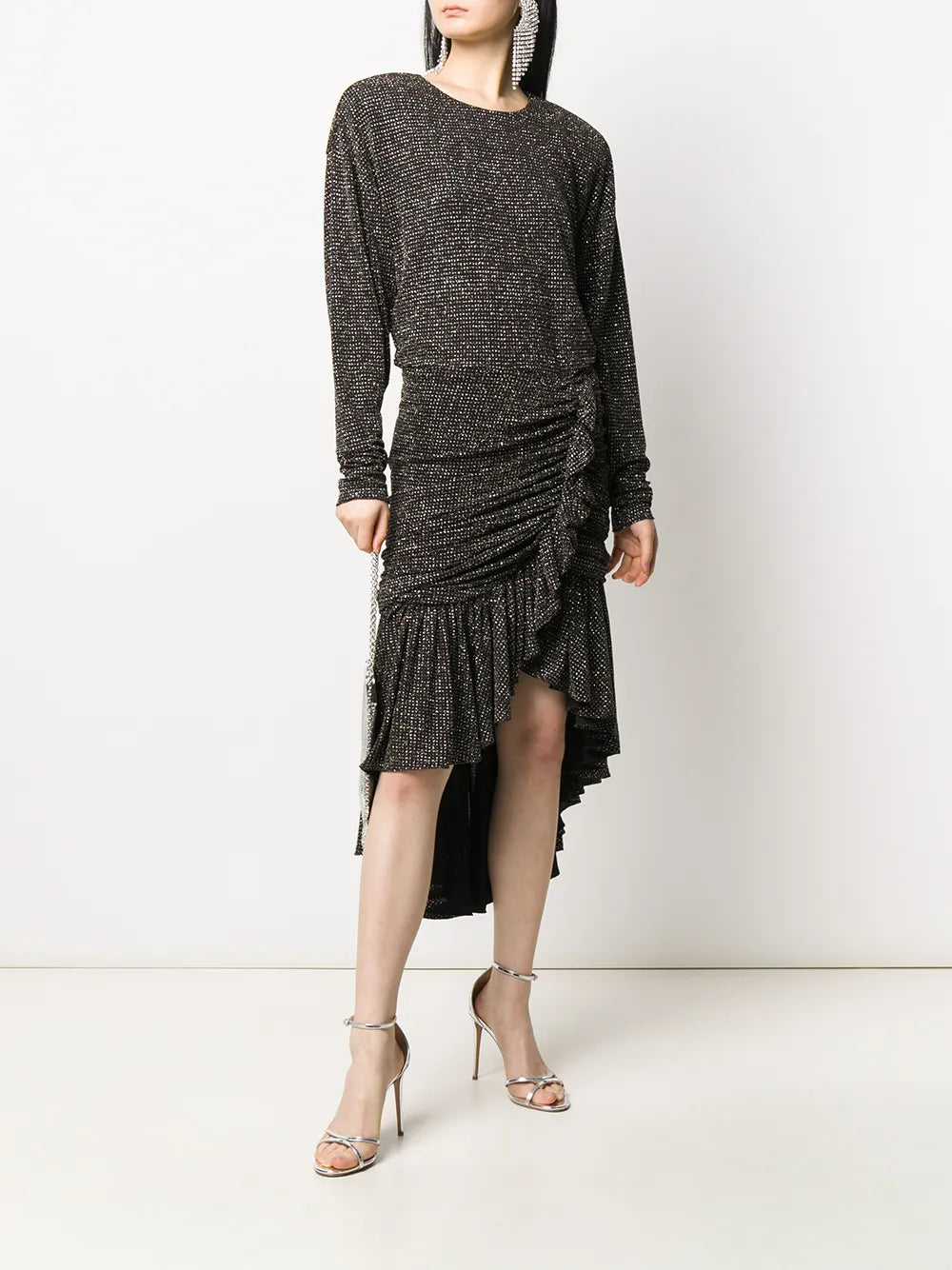 Philosophy Di Lorenzo Serafini Studded Asymmetric Hem Dress
