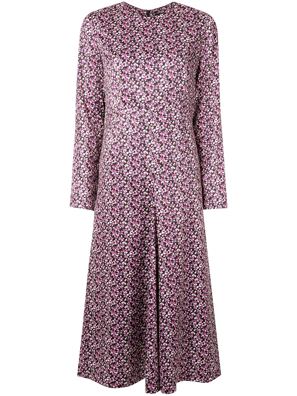 Goenj Floral Print Flared Panel Midi Dress