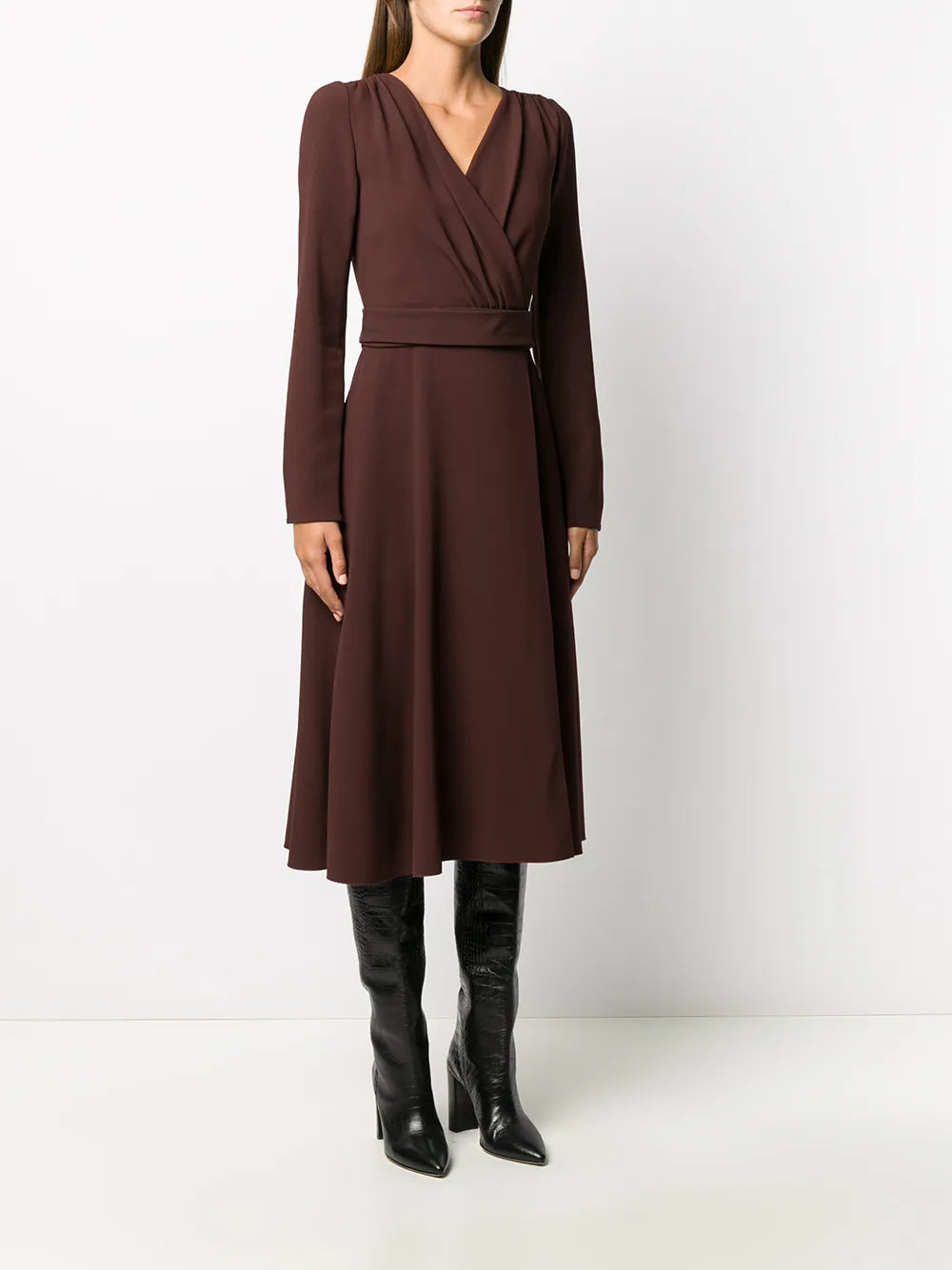 Dolce Gabbana Belted Longuette Dress