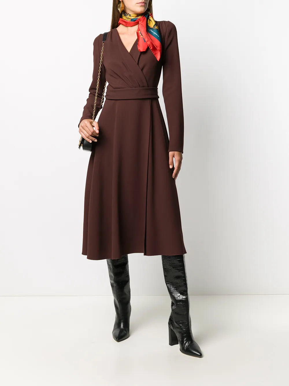 Dolce Gabbana Belted Longuette Dress