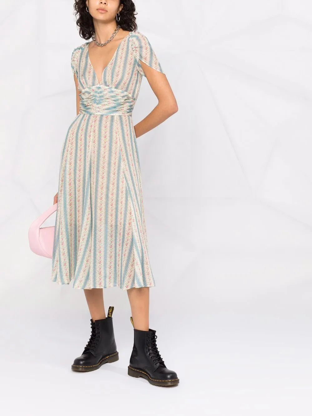 Dsquared2 Floral Print Flared Tea Dress