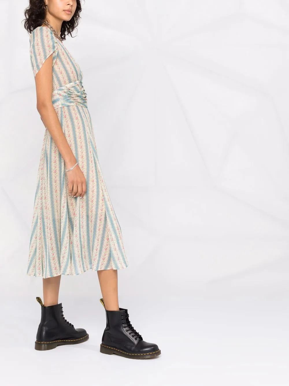 Dsquared2 Floral Print Flared Tea Dress