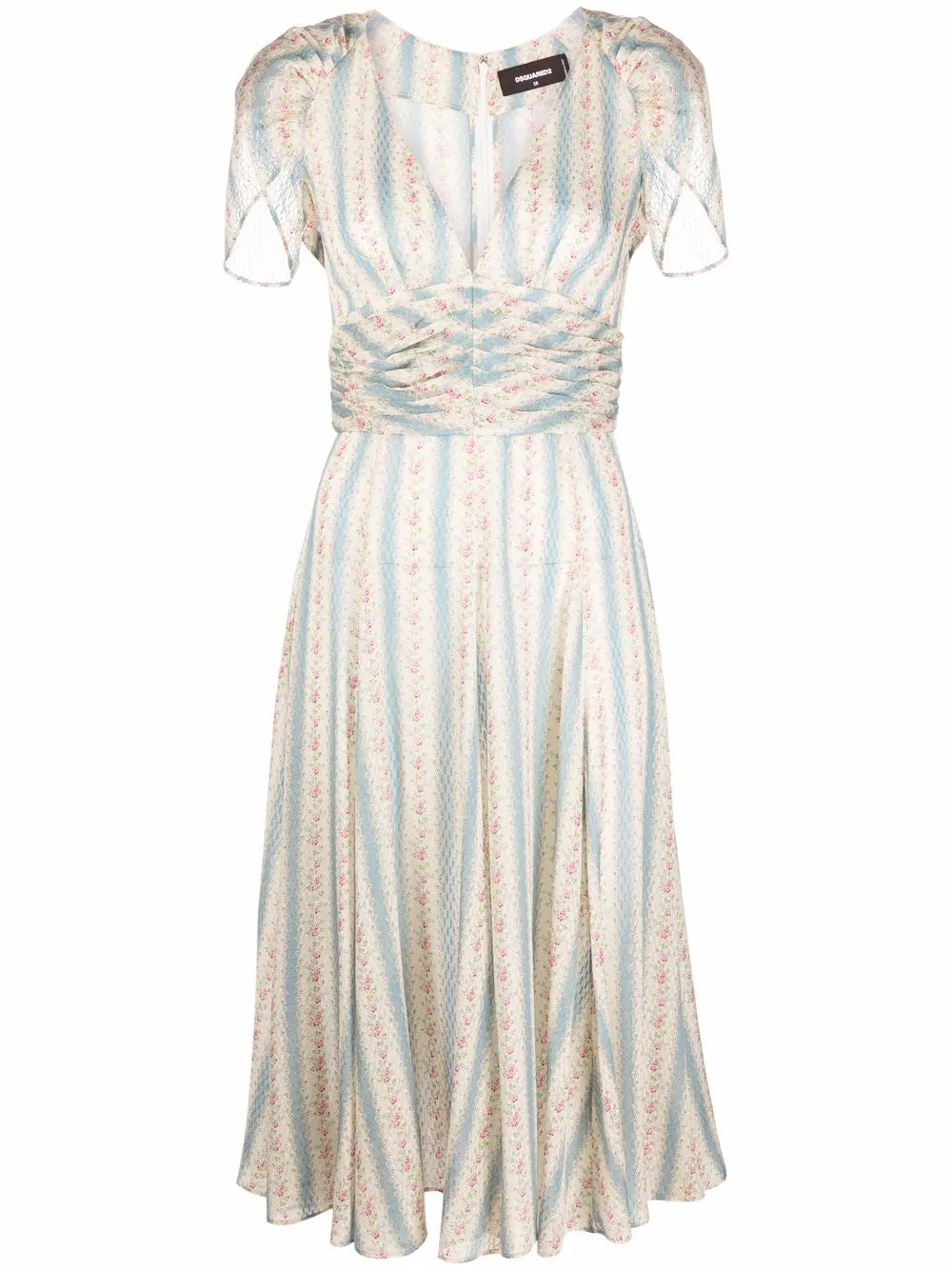 Dsquared2 Floral Print Flared Tea Dress
