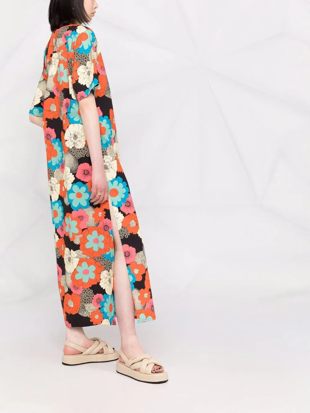 La Doublej Bowling Floral Shirtdress