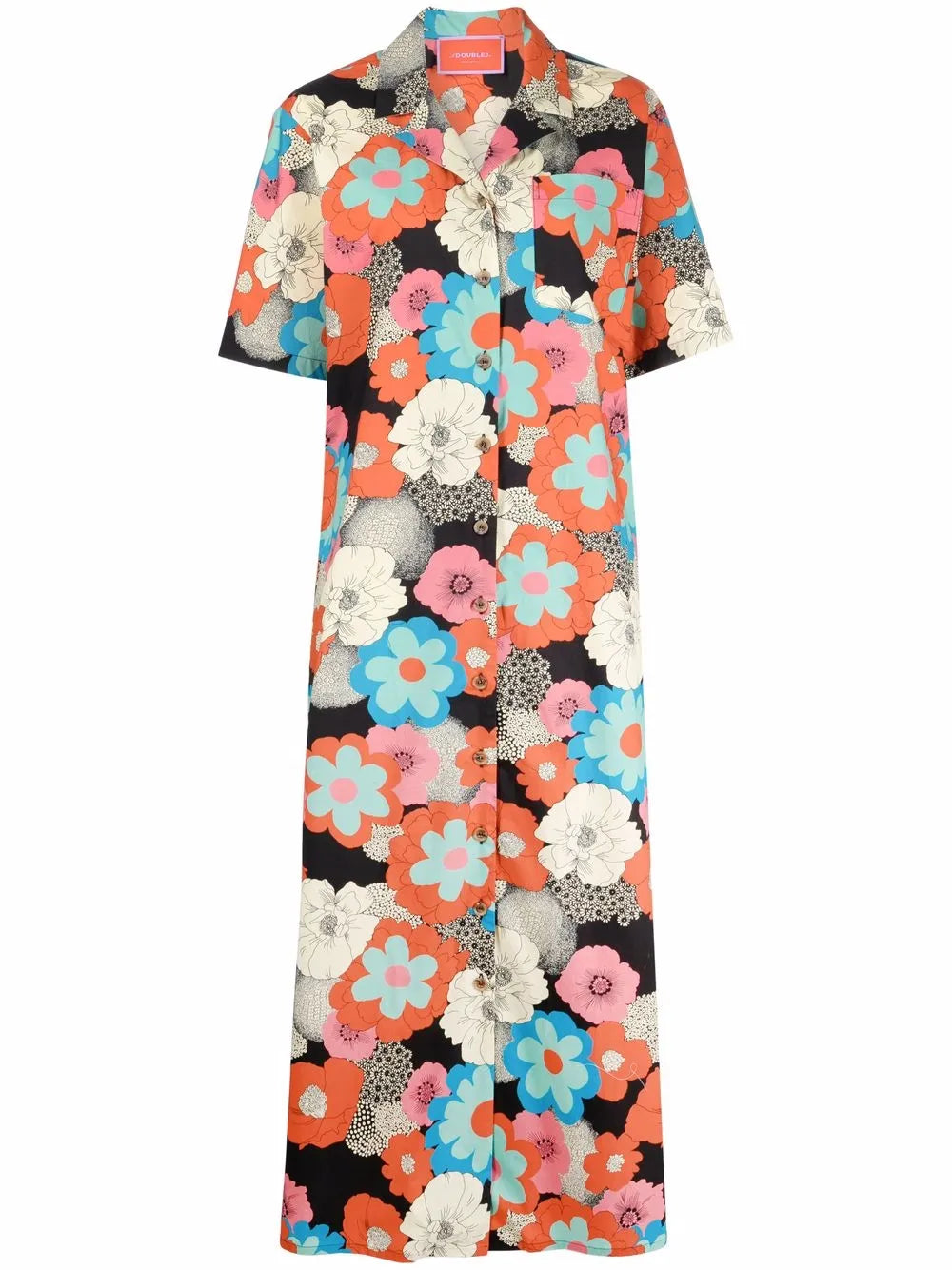La Doublej Bowling Floral Shirtdress