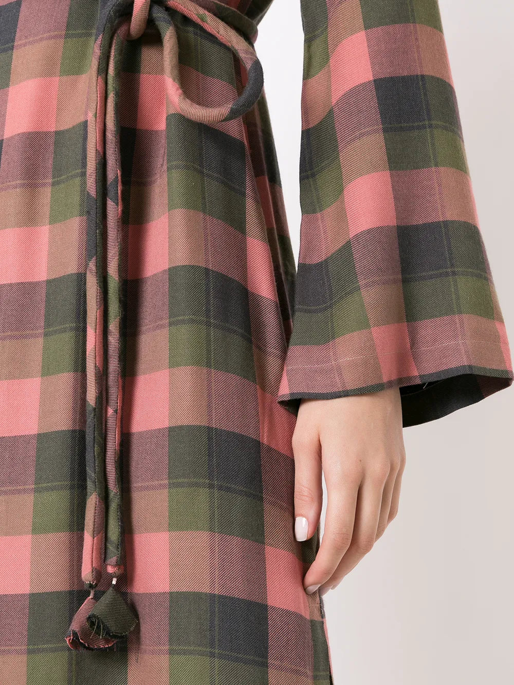 Olympiah Folk Checkered Shirt Dress