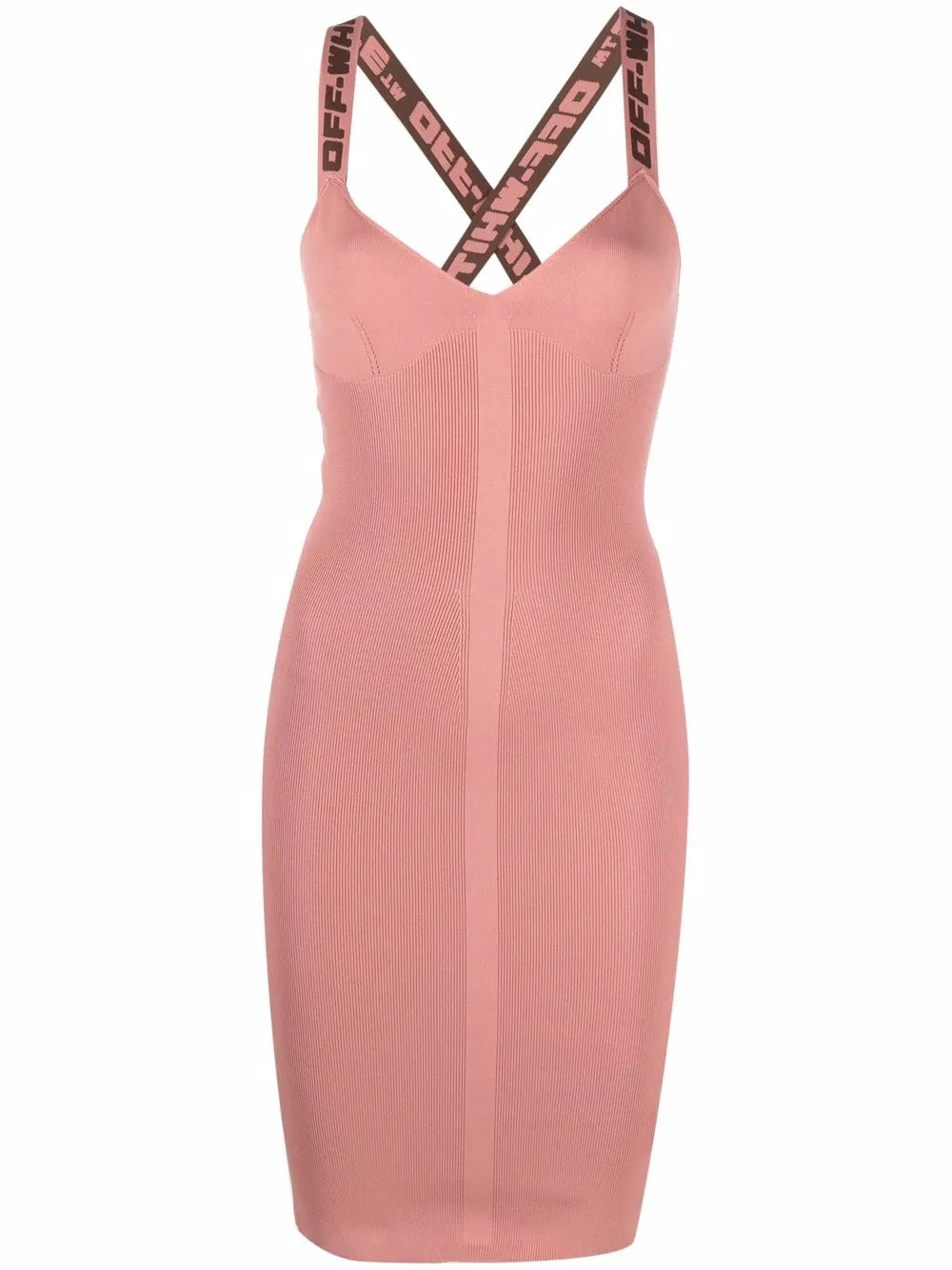 Off White Logo Strap Mini Dress