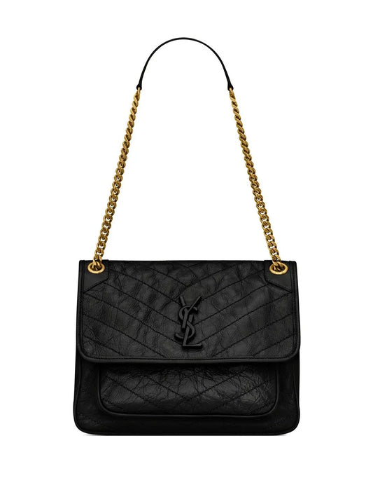 Saint Laurent Niki Logo Lettering Shoulder Bag