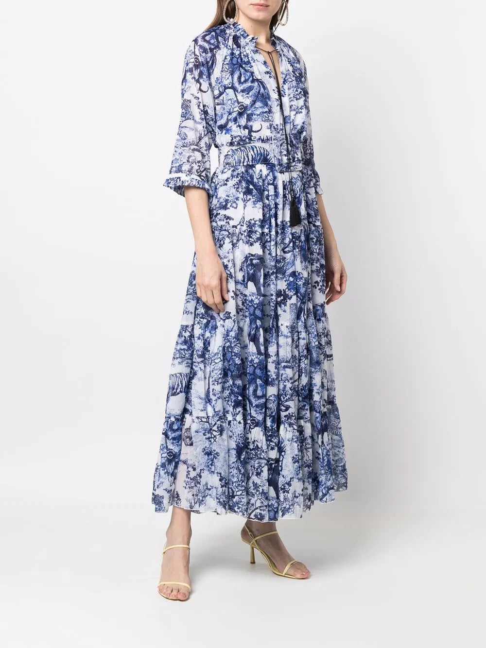 Samantha Sung Embroidered Midi Shift Dress