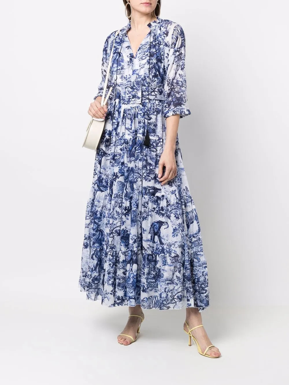Samantha Sung Embroidered Midi Shift Dress