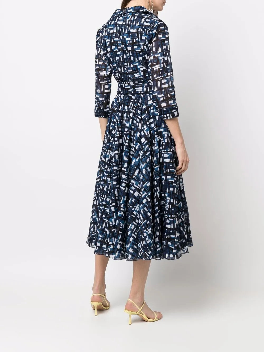 Samantha Sung Geometric Shirt Dress