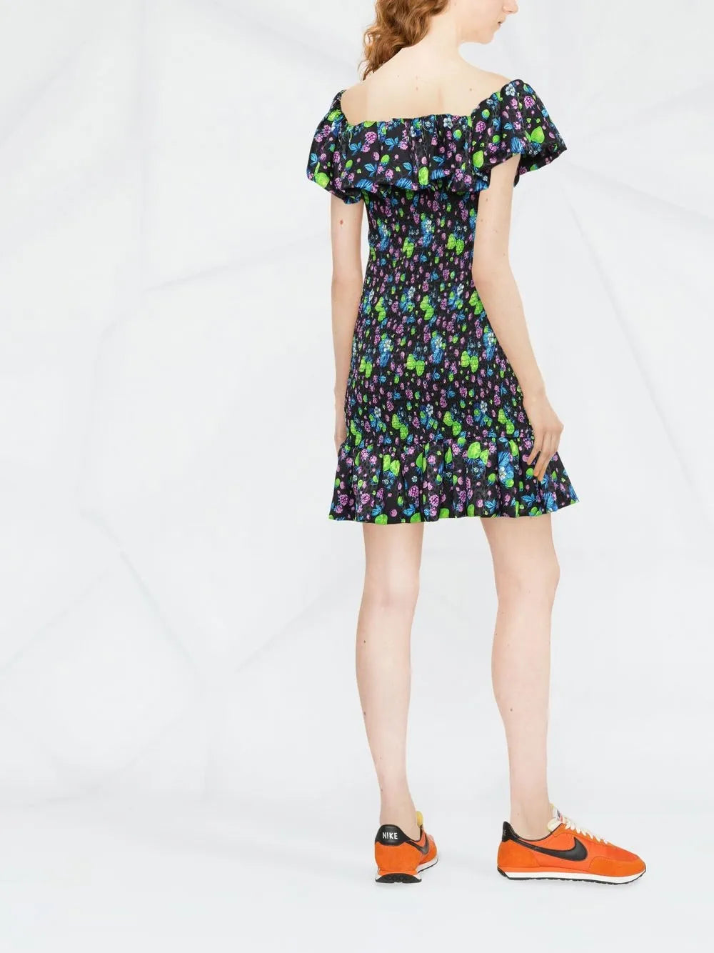 Msgm Amazing Berries Jacquard Mini Dress