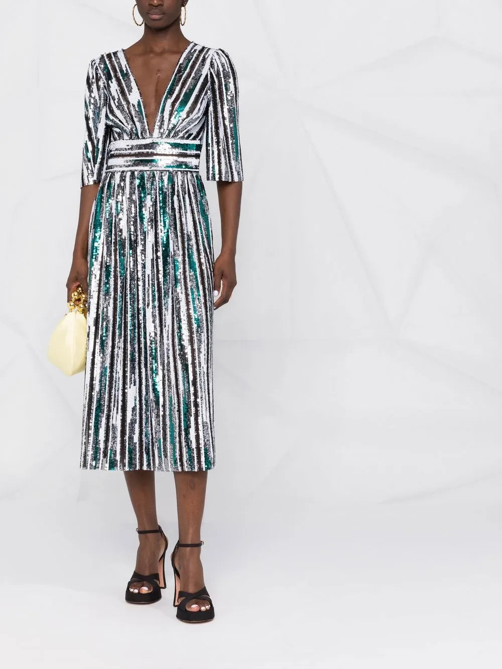 Vpm Atelier Sheer Panelling Sequin Dress