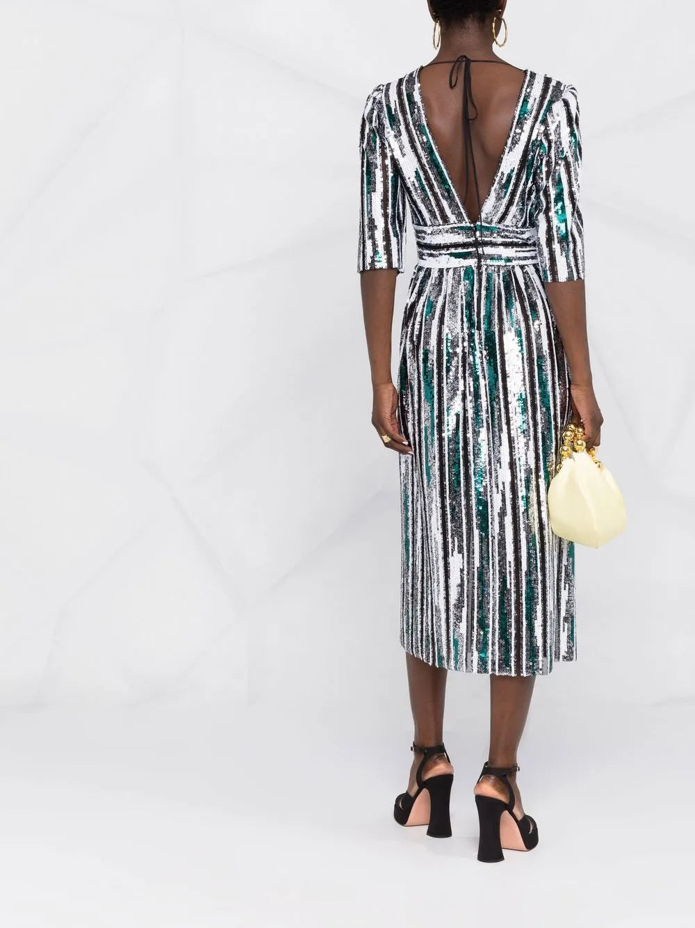Vpm Atelier Sheer Panelling Sequin Dress