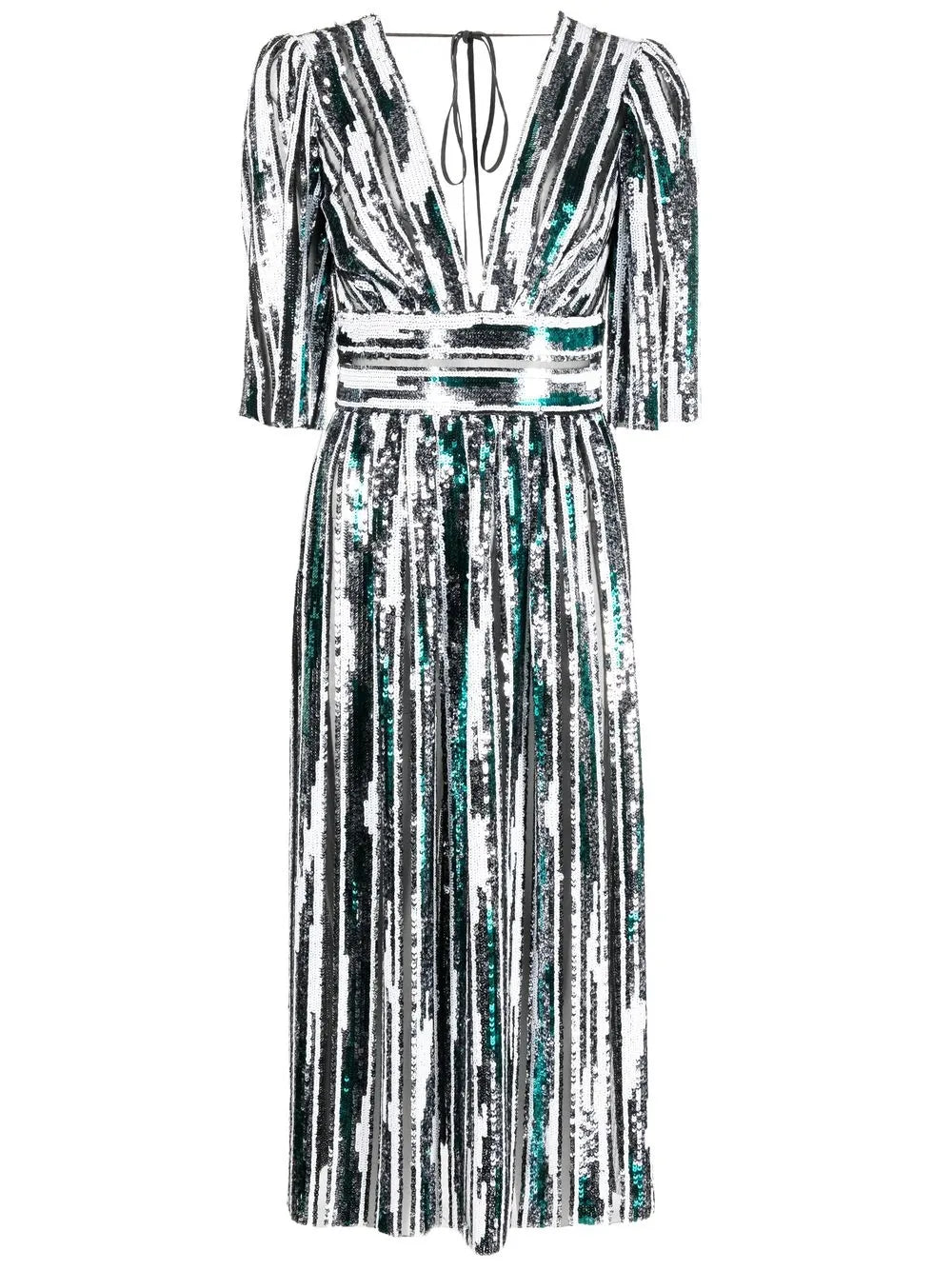 Vpm Atelier Sheer Panelling Sequin Dress