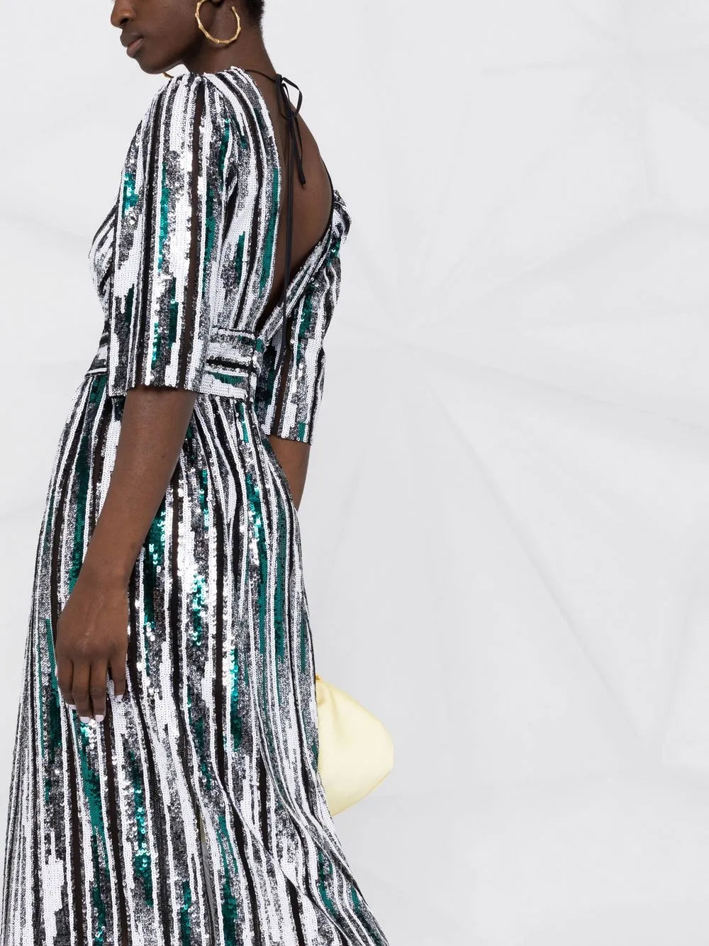 Vpm Atelier Sheer Panelling Sequin Dress