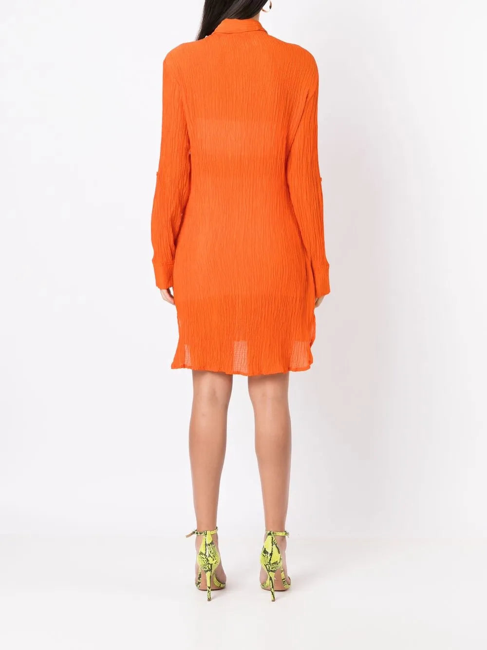 Amir Slama Crinkle Finish Shirt Dress