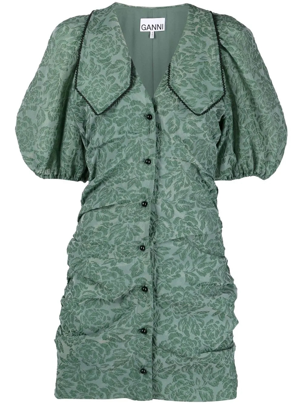 Ganni Floral Jacquard Minidress