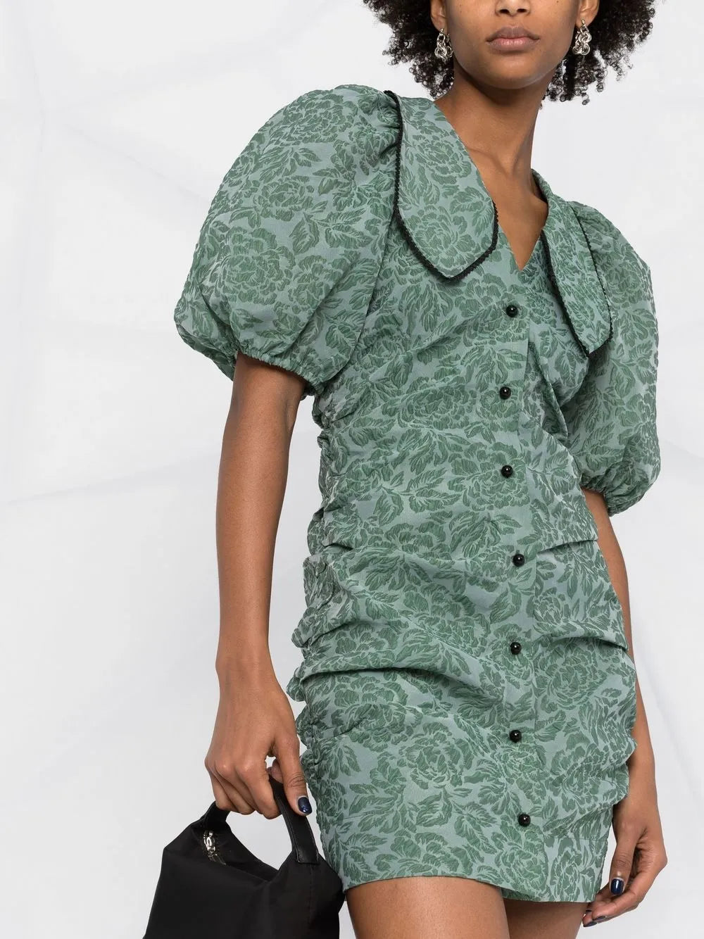 Ganni Floral Jacquard Minidress