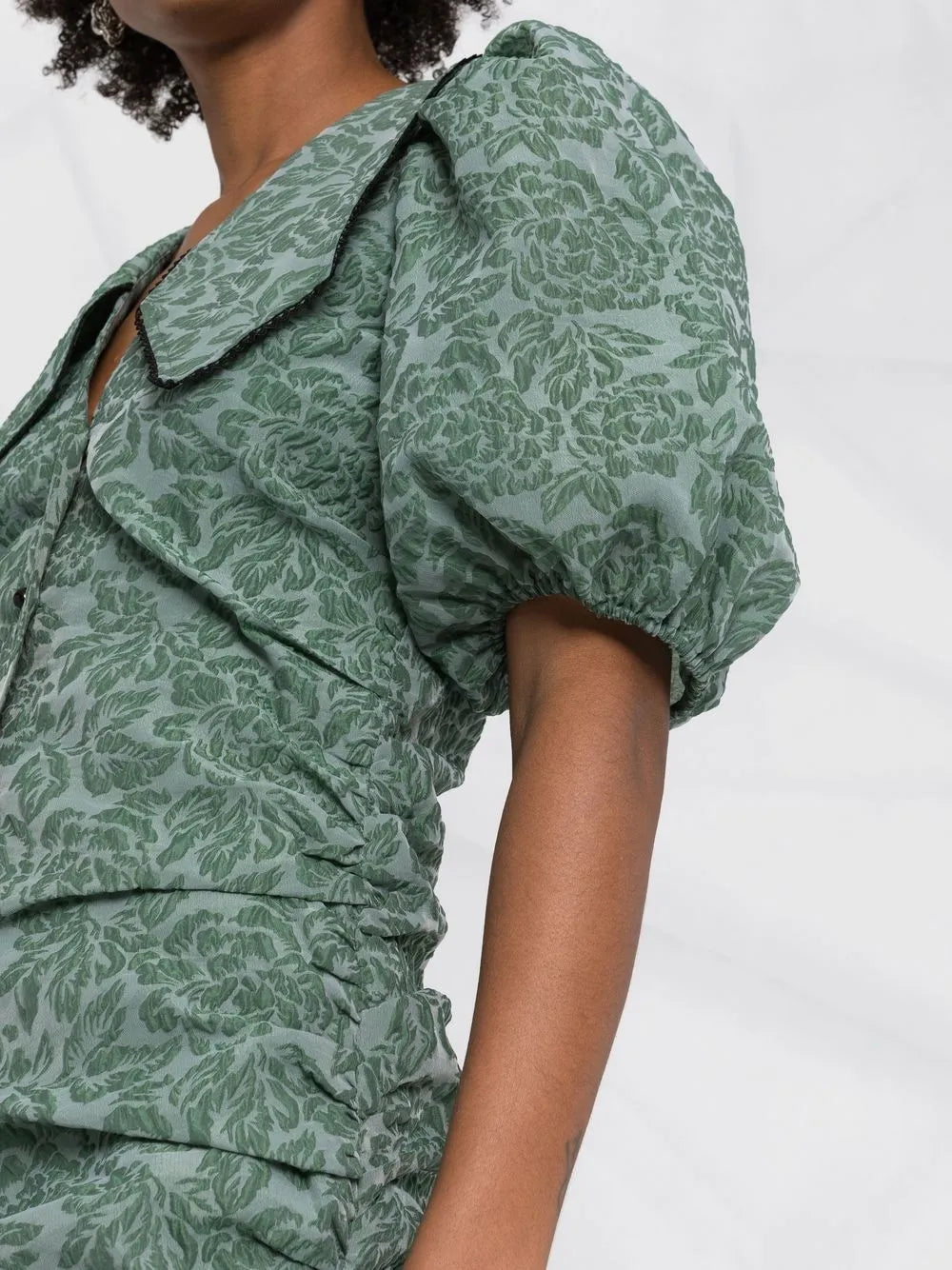Ganni Floral Jacquard Minidress