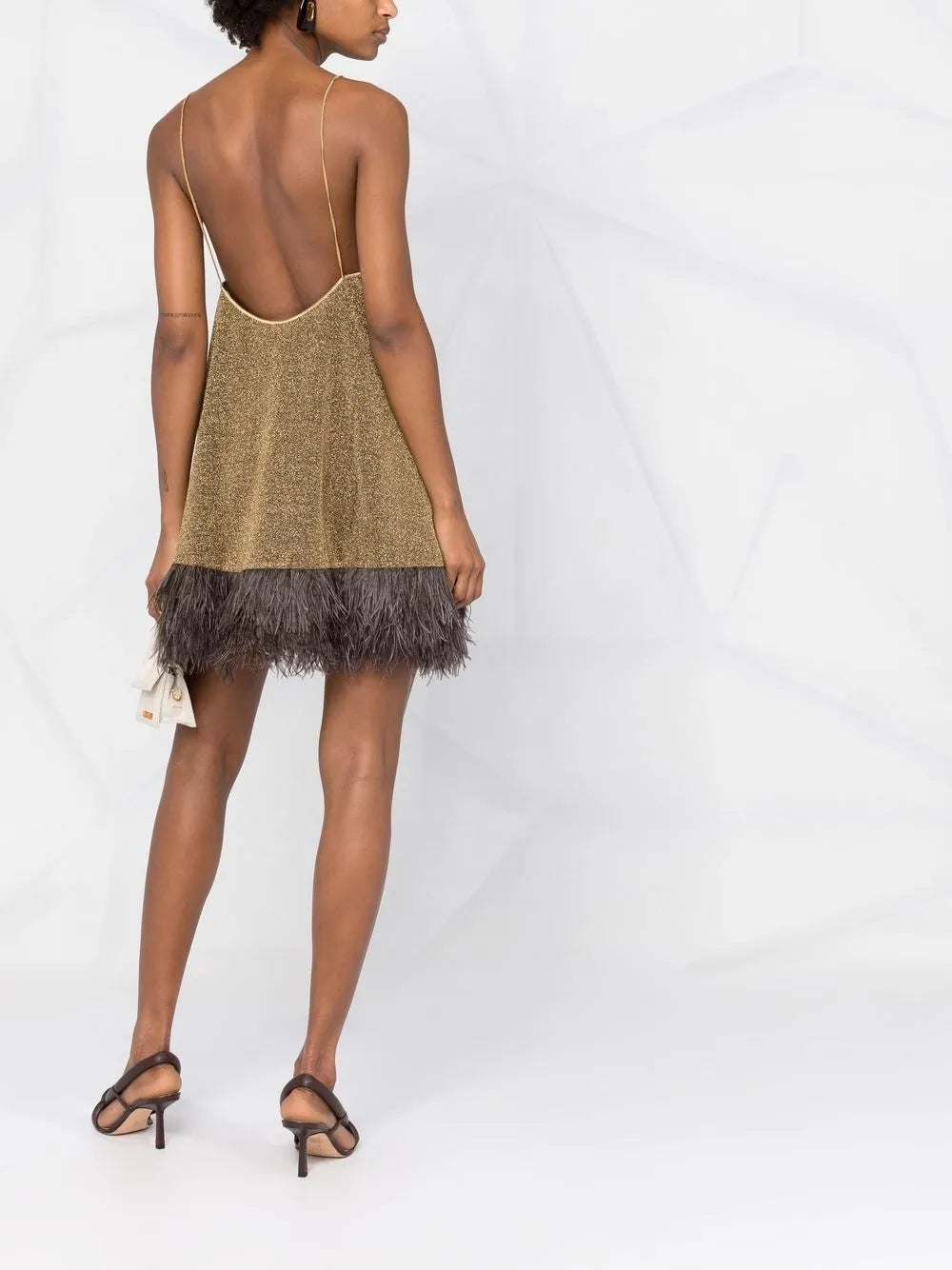Oseree Lumiere Plumage Slip Dress