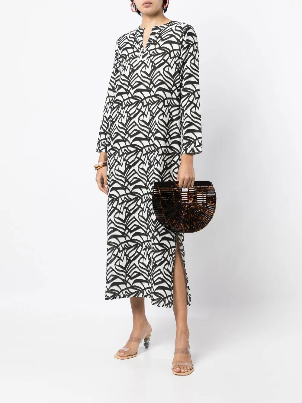 Bambah Geometric Pattern Print Midi Dress
