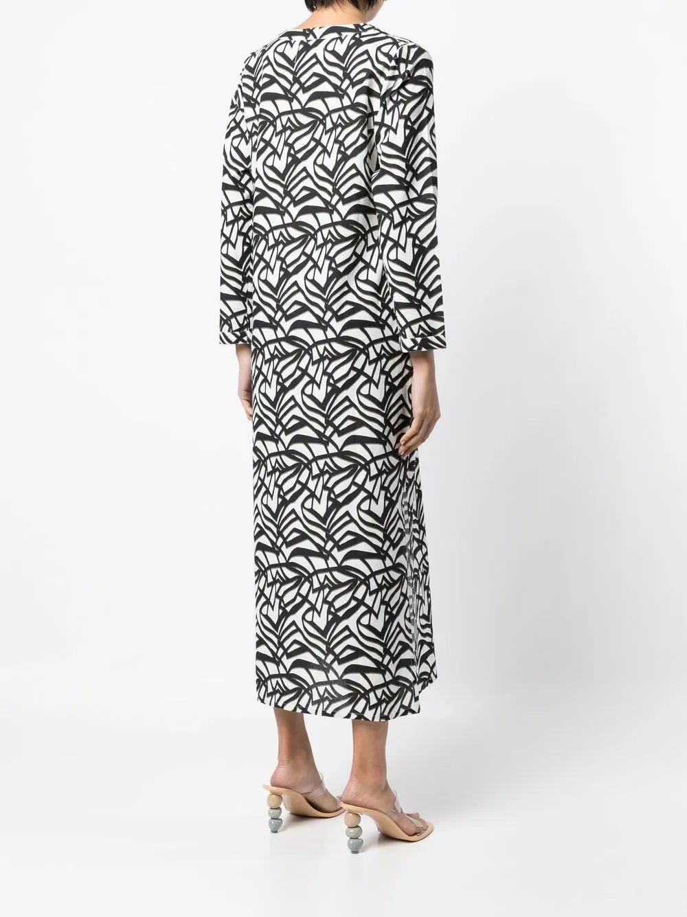 Bambah Geometric Pattern Print Midi Dress