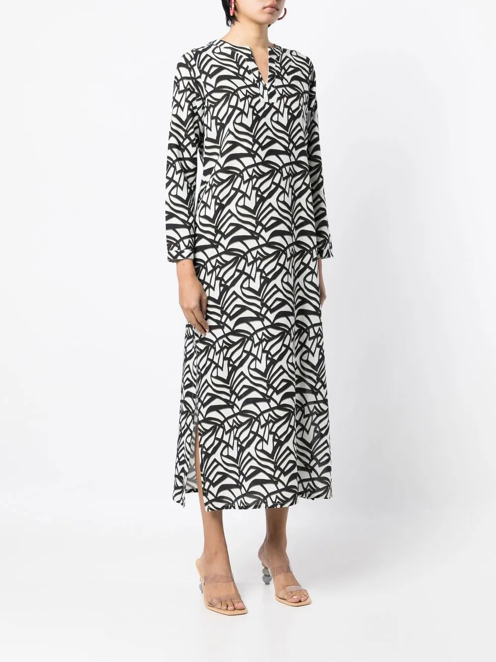 Bambah Geometric Pattern Print Midi Dress