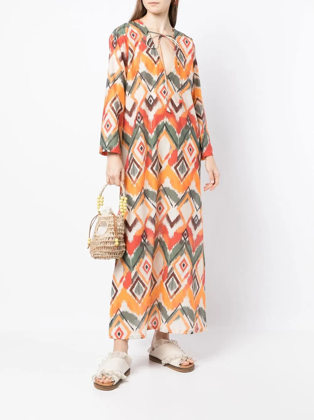 Bambah Argentina Geometric Print Maxi Dress