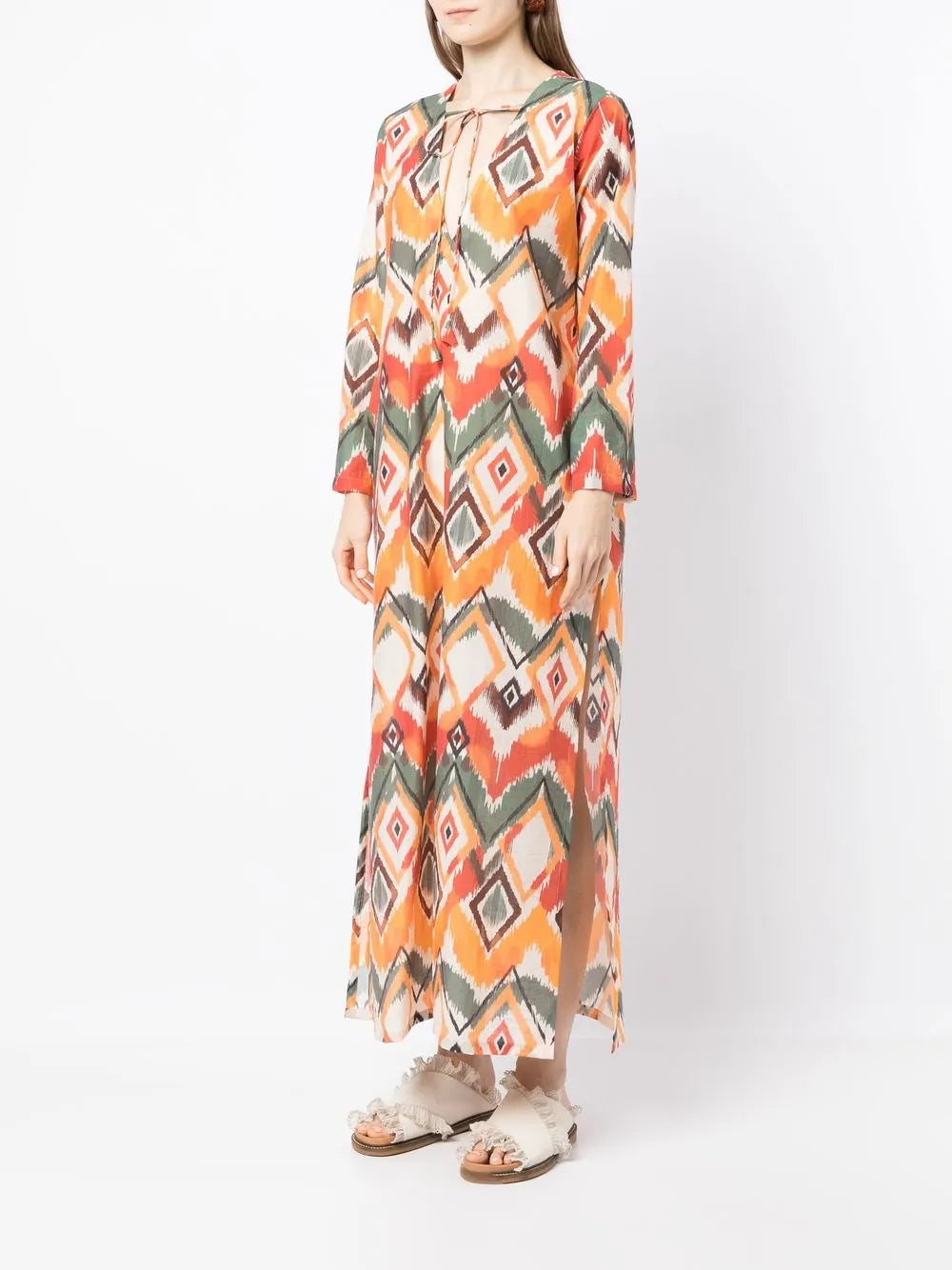 Bambah Argentina Geometric Print Maxi Dress