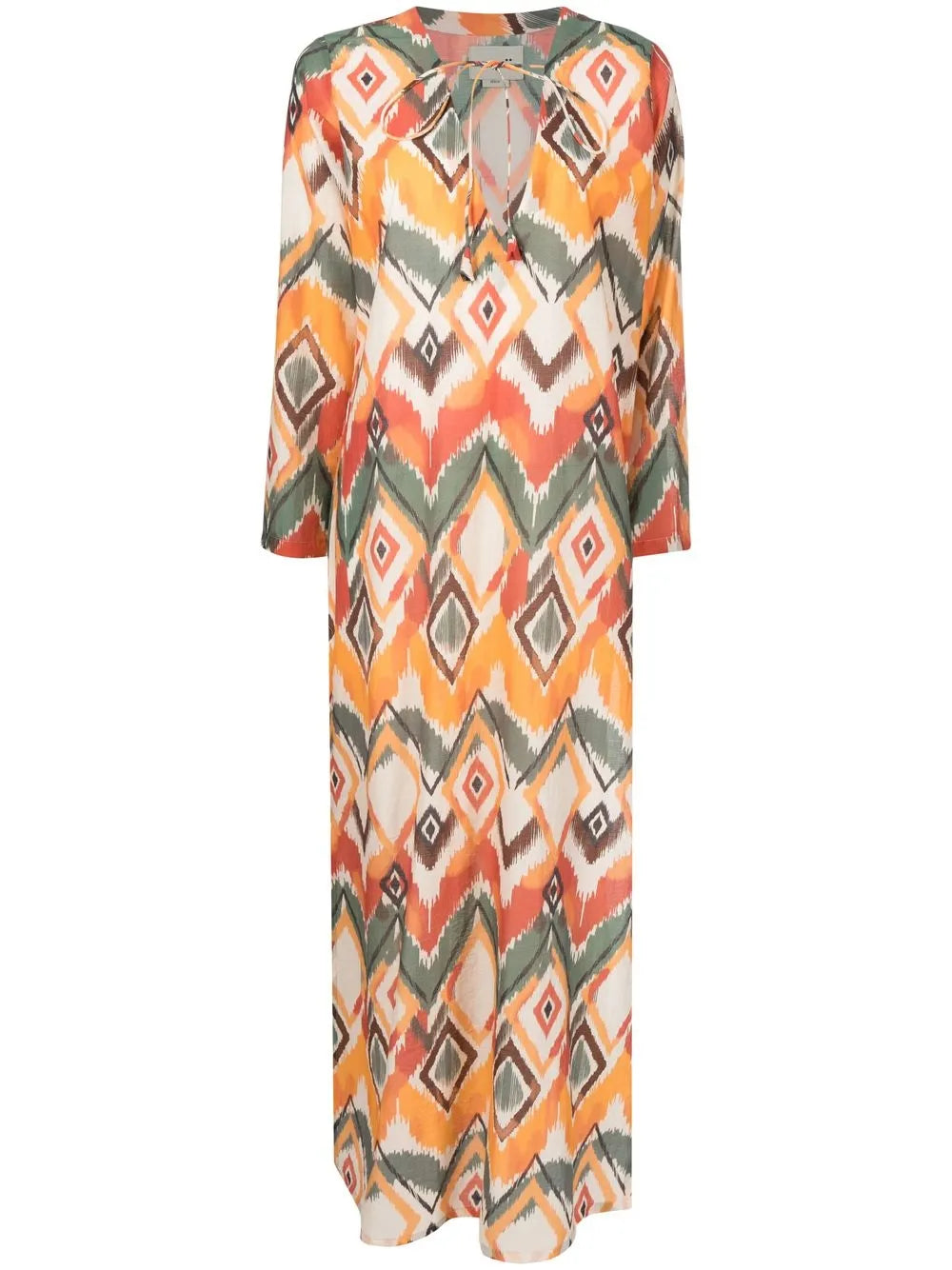Bambah Argentina Geometric Print Maxi Dress
