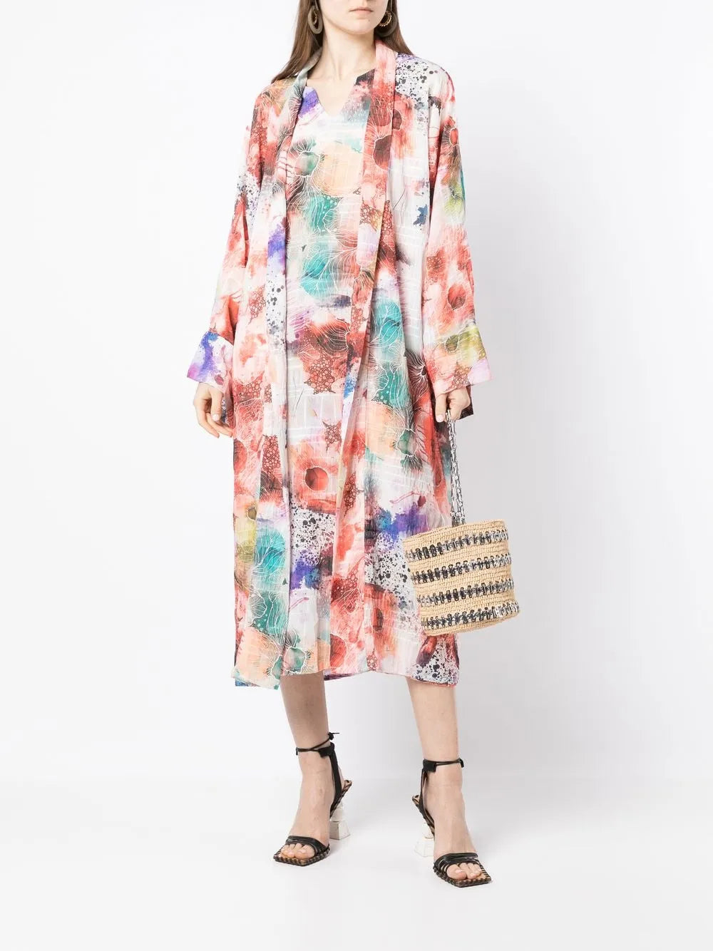 Bambah Two Piece Floral Print Midi Dress