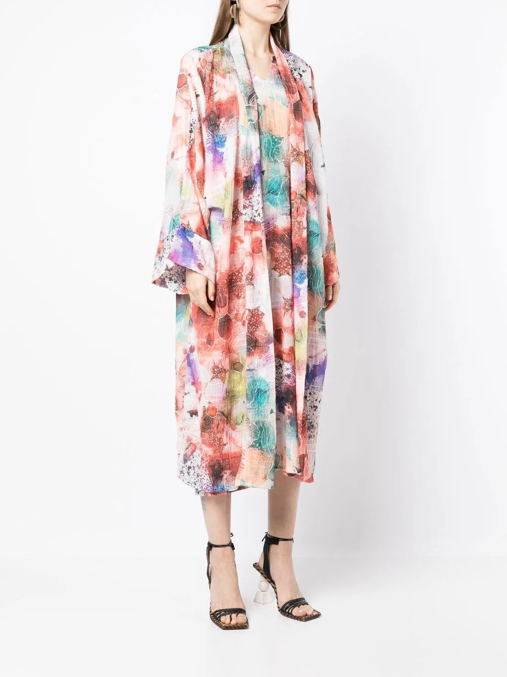 Bambah Two Piece Floral Print Midi Dress