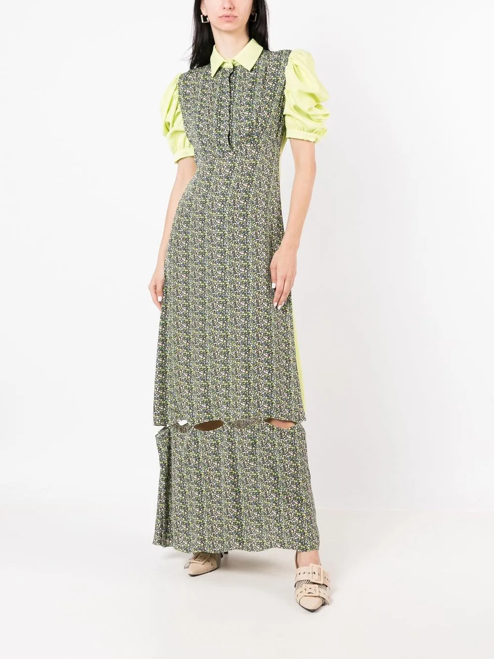 Gloria Coelho Abstract Print Panelled Dress