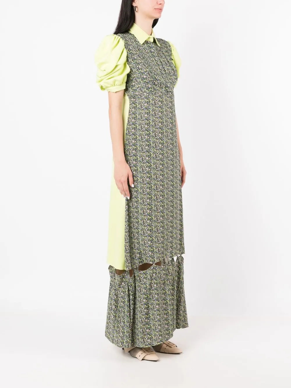 Gloria Coelho Abstract Print Panelled Dress