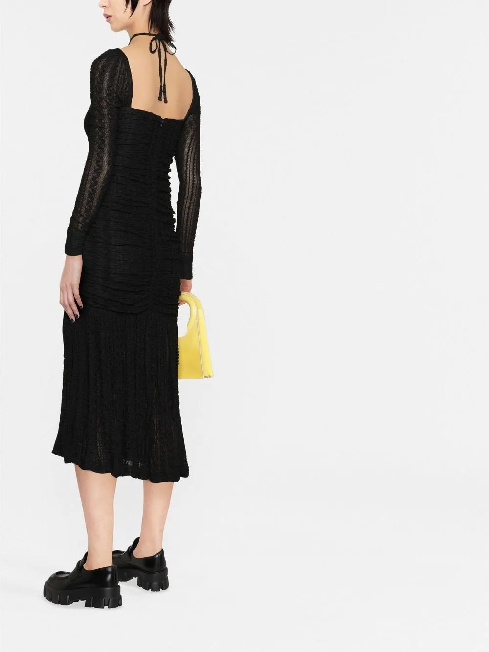Ganni Halterneck Ruched Dress