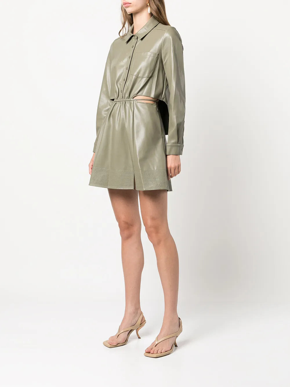 Simkhai Faux Leather Cut Out Dress