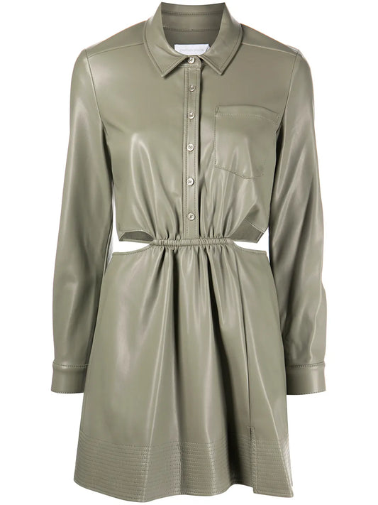 Simkhai Faux Leather Cut Out Dress