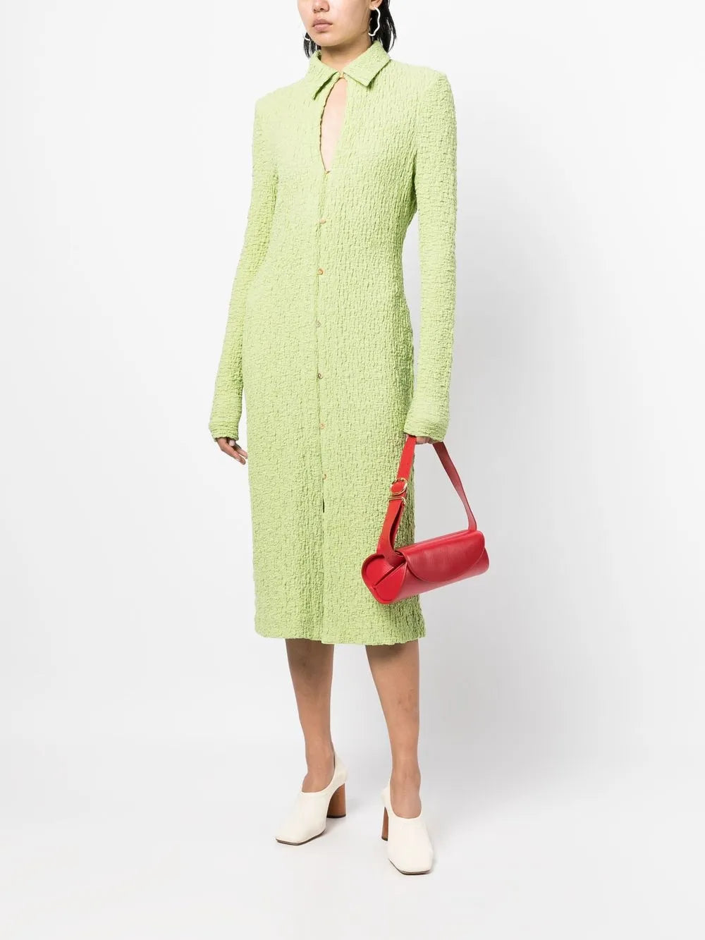 Rejina Pyo Sana Textured Finish Midi Dress