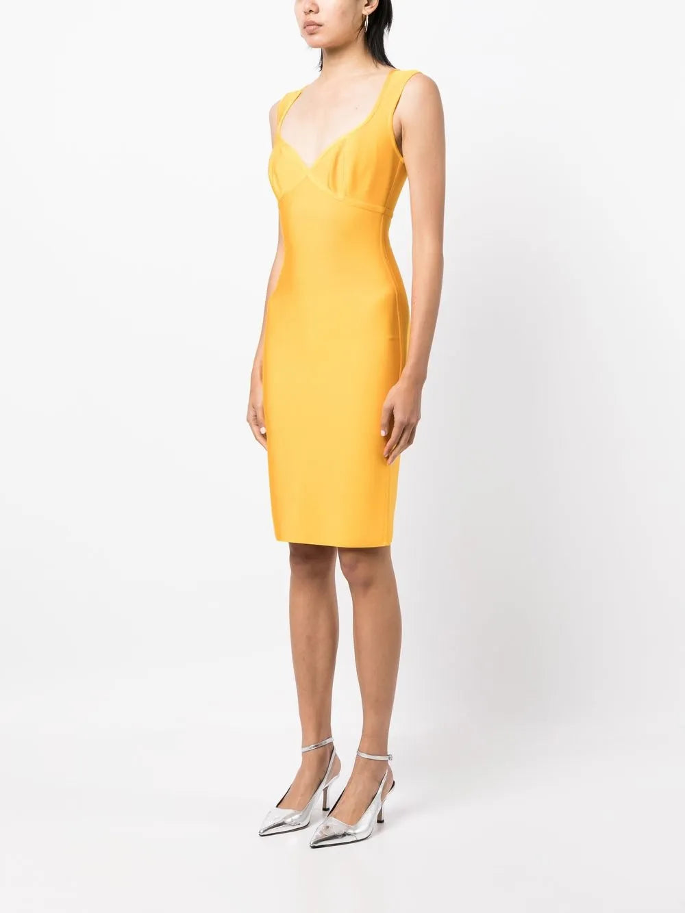 Herve L Leroux Sweetheart Neckline Pencil Dress