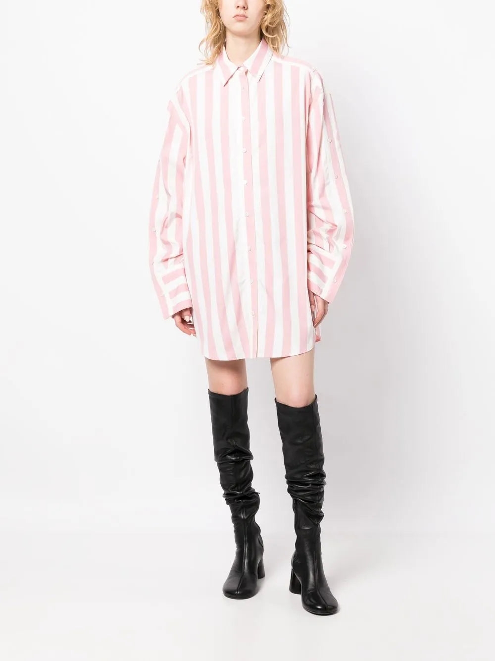 Monse Striped Long Sleeved Shirtdress