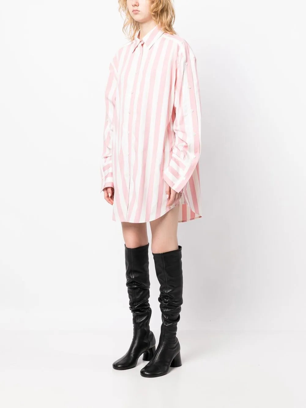 Monse Striped Long Sleeved Shirtdress