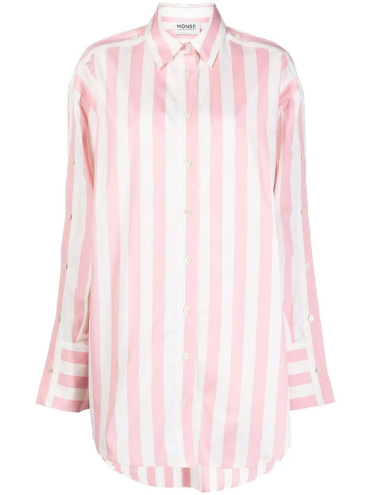 Monse Striped Long Sleeved Shirtdress