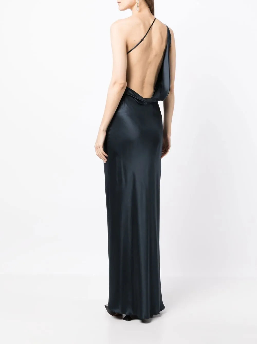 Michelle Mason Single Shoulder Maxi Dress