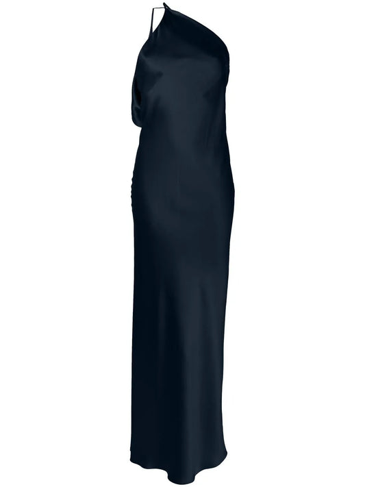 Michelle Mason Single Shoulder Maxi Dress