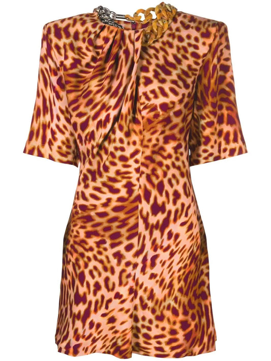 Stella Mccartney Leopard Print Mini Dress