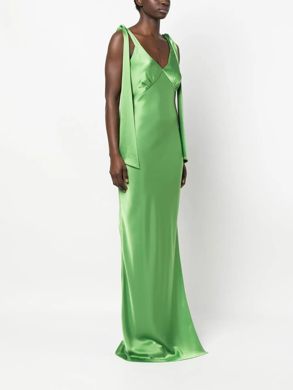 Vpm Atelier Satin Finish Drape Detail Gown