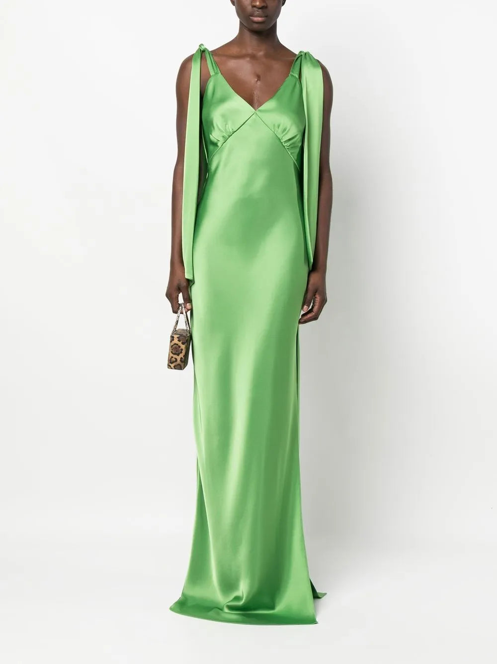 Vpm Atelier Satin Finish Drape Detail Gown